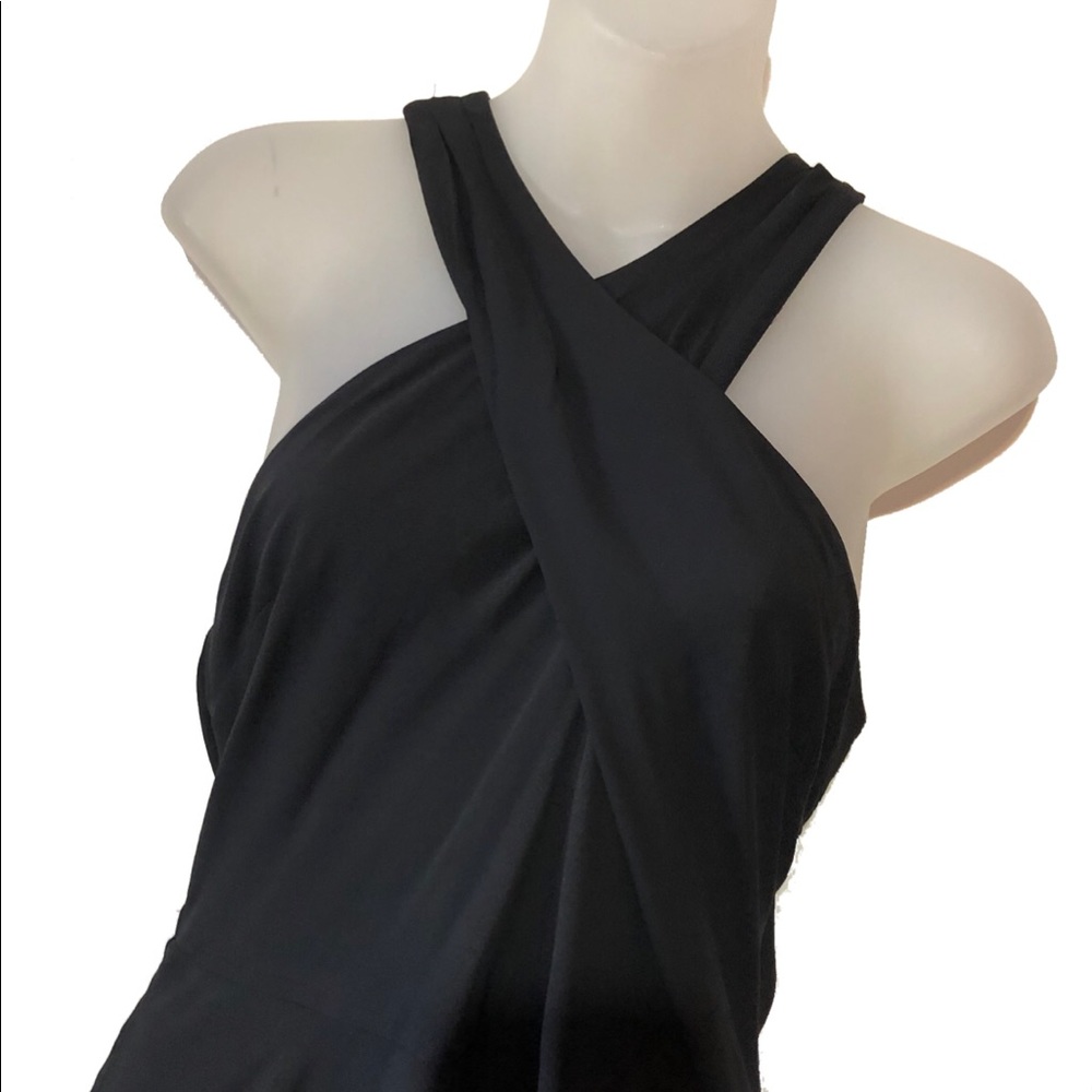 Express kris cross halter black dress 10